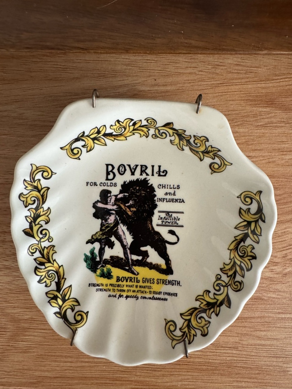 Vintage Bovril advertising dish produced by Lord Nelson Pottery in England